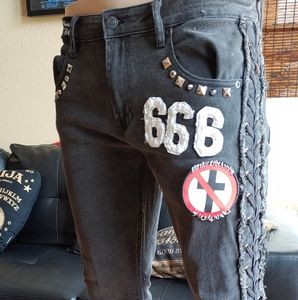Wornstar 36 Mens customized 666 pants